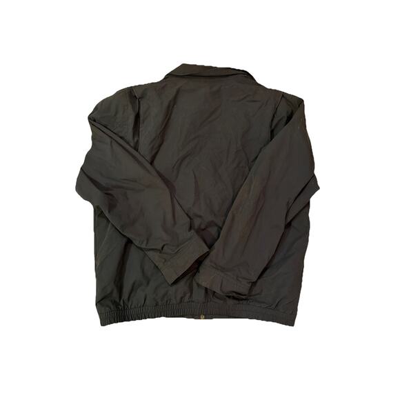 LL Bean Jacket Mens Large Navy Harrington Bomber Windbreaker Zip Plaid Lined - Picture 3 of 3